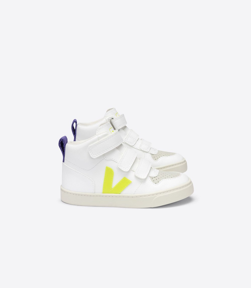 Tenis Veja Niños - V-10 Mid Cwl - Blancos - 389LMSKFY